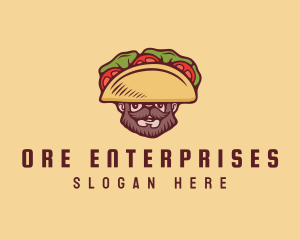 Taco Beard Sombrero logo design