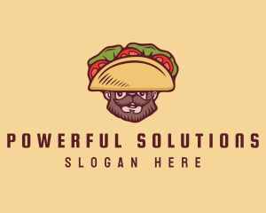 Taco Beard Sombrero logo design