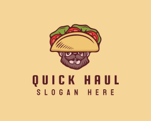 Taco Beard Sombrero logo design