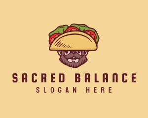 Taco Beard Sombrero logo design