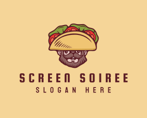 Taco Beard Sombrero logo design