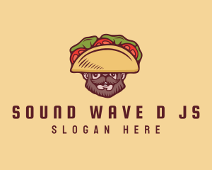 Taco Beard Sombrero logo design