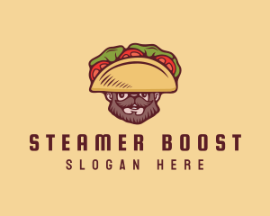 Taco Beard Sombrero logo design