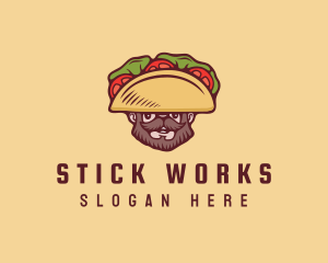 Taco Beard Sombrero logo design