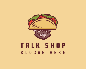 Taco Beard Sombrero logo design