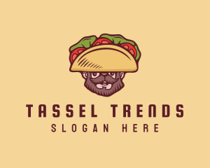 Taco Beard Sombrero logo design