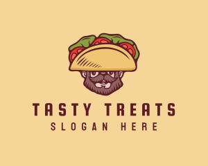 Taco Beard Sombrero logo design