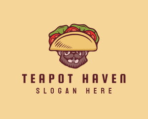 Taco Beard Sombrero logo design