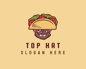 Taco Beard Sombrero logo design