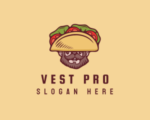 Taco Beard Sombrero logo design