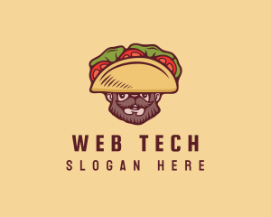 Taco Beard Sombrero logo design