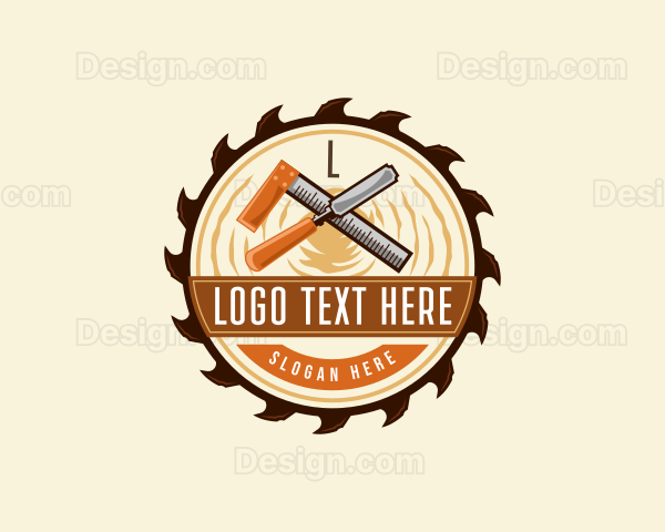 Lumber Sawmill Woodworking Logo