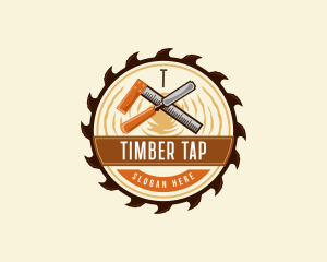 Lumber Sawmill Woodworking logo design