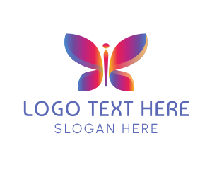 Gradient Abstract Butterfly logo