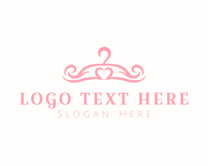 Trendy - Pink Heart Hanger logo design