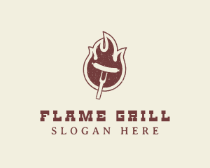 Flame Barbecue Sausage  logo