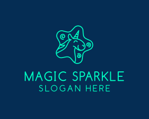 Happy Unicorn Star logo design