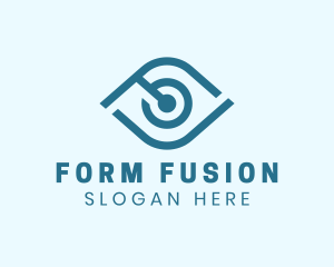 Cyber Eye Letter F logo design