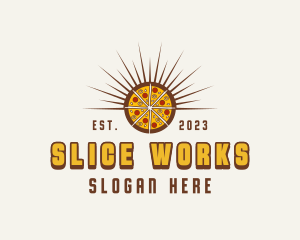 Pizza Pie Food logo design