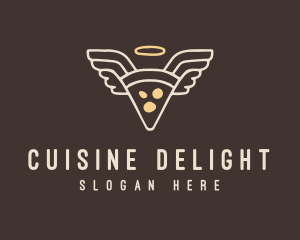 Pizza Angel Slice logo design