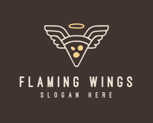 Pizza Angel Slice logo design