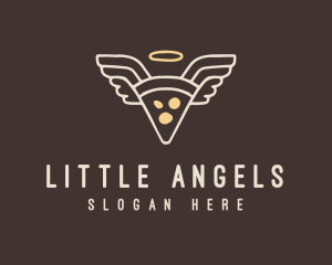 Pizza Angel Slice logo design