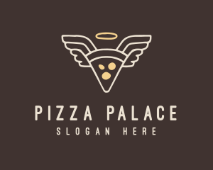 Pizza Angel Slice logo design