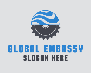 Global Cog Wheel Gear logo design