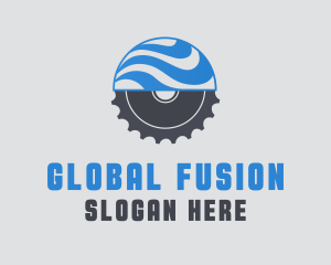 Global Cog Wheel Gear logo design