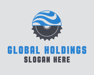 Global Cog Wheel Gear logo design