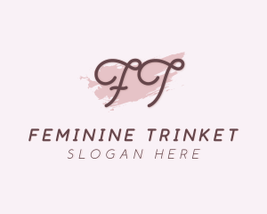 Feminine Brush Cosmetics logo design