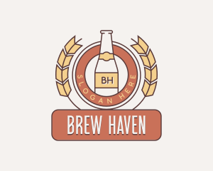 Wheat Beer Brewery logo design