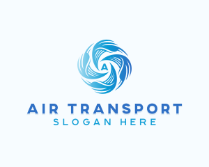 Cooling Airflow HVAC logo design