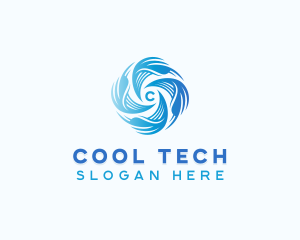 Cooling Airflow HVAC logo design