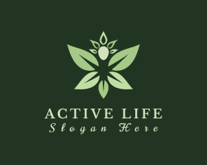 Natural Human Leaf logo design