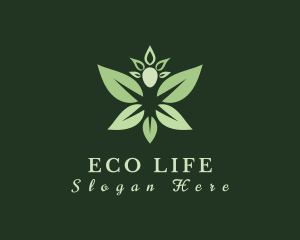 Natural Human Leaf logo design