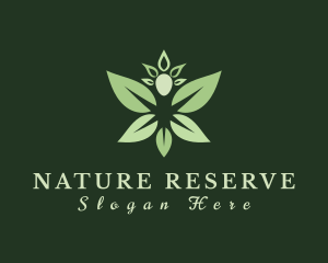 Natural Human Leaf logo design