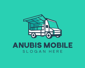 Green Truck Van Vehicle logo design