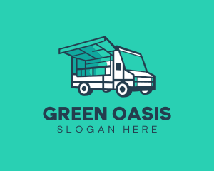 Green Truck Van Vehicle logo design