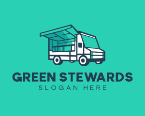 Green Truck Van Vehicle logo design