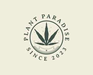 Natural Cannabis Plant logo design