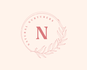 Natural Floral Wedding logo design