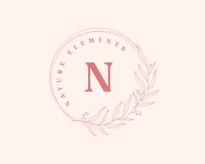 Natural Floral Wedding logo design