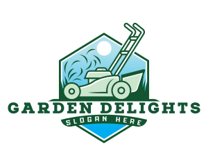 Field Lawn Mower  logo design