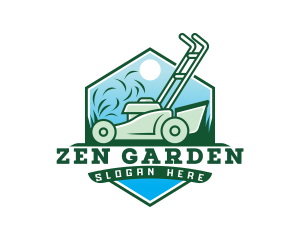 Field Lawn Mower  logo design