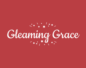 Girly Cursive Sparkle logo design