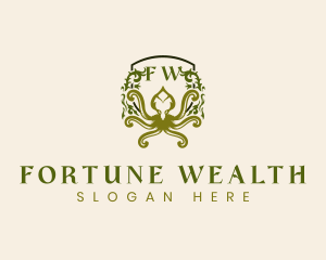 Animal Octopus Wealth logo design