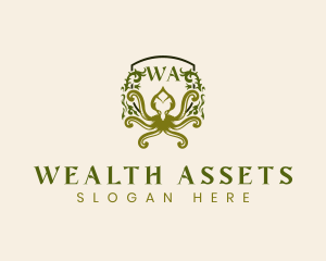 Animal Octopus Wealth logo design