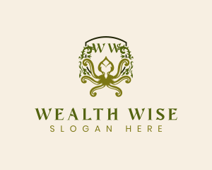 Animal Octopus Wealth logo design