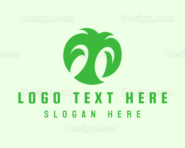 Green Organic Letter T Logo